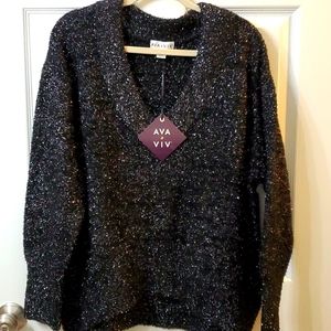 Ava&Viv Black Sweater X